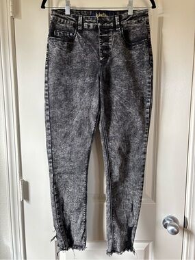 INDIGO REIN Black Acid Wash Denim High Rise Skinny Jeans Women’s size 9/28
